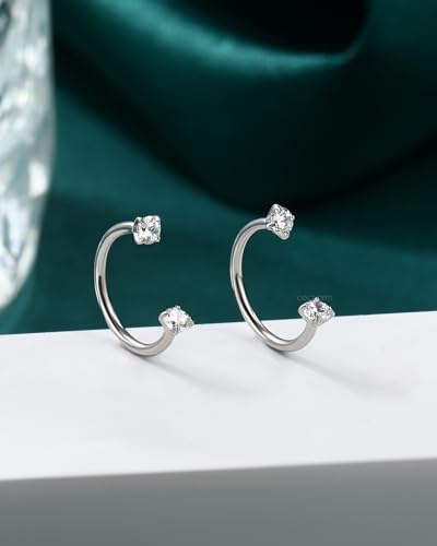 2PCS 16G Horseshoe Septum Rings Surgical Steel Helix Tragus Hoop Earring, Threadless Helix Cartilage Conch Piercing Jewelry For Women Men, 8mm 10mm 12mm Push Pin Lip Labret Rings - size: 10mm-2pcs