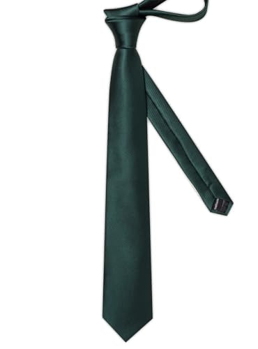 Solid Color Tie and Pocket Square with Tie Clip Lapel Pin Silk Formal Necktie Set Wedding Formal - color: Dark Green