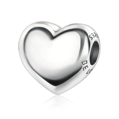S925 Charms for Bracelets and Necklaces, Gifts for Mothers Nurses Day Graduation, for Girlfriend Family Friend, Bead Pendant, for Pandora, Silver 14K Gold Plated Enamel CZ, DIY Jewelry Making - style: 21 Small Silver Heart Charms