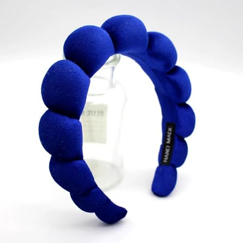 Fashion Headbands for Women Padded Fabric Hair Bands Wide Velvet Non Slip Headband Hair Accessories for Women Girls (Royal Blue) - color: Royal Blue