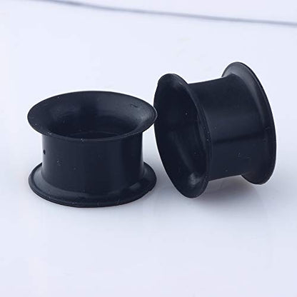 TIANCI FBYJS Stainless Steel Ear Tunnels Saddle Gauges For Ear Silicone Soft Flexible Earrings Gauge Plugs Expander Stretcher Body Piercing Jewelry 0g 2g 00g 1/2'' Set - style: 10mm=00g