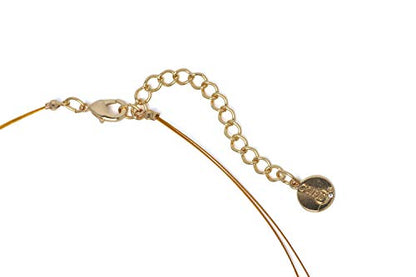 Coiris 3 Layers Illusion Wire Beaded Statement 19.5" Necklace for Women - color: N0005-Fuchsia Bud