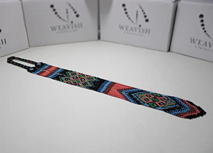 Long Beaded Necklace – Boho Native Handmade Seed Bead Tassel Necklace, Bohemian Large Statement Beaded Necklace for Women and s - color: PATTERN 16