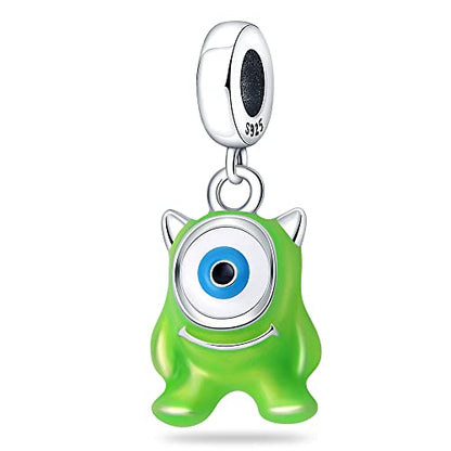 Pandach 925 Sterling Silver Charms for Bracelet&Necklace Dangle Pendant Bead with 5A Cubic Zirconia Stones,Jewelry Beads Gifts for Women - style: Big Eyed Monster Charm
