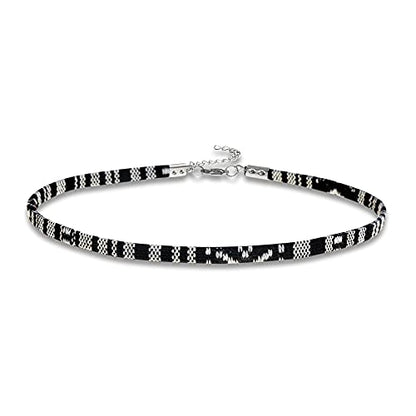 Made by Nami Boho Choker for Women and all Genders Waterproof & Adjustable Surfer Necklace Choker for Pride Parade & Hippie Festival - color: Black
