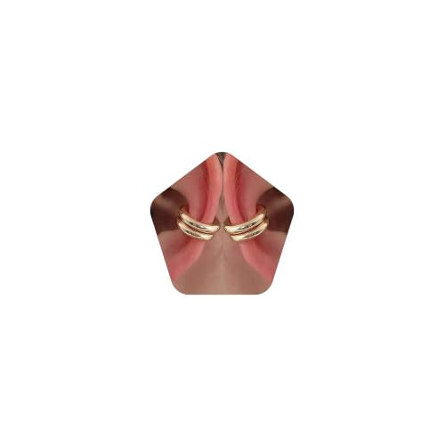 Chunky Ear Cuff Earrings, Asymmetric No Piercing Earring for Women Dainty Clip on Cartilage Ear Cuffs Fake Earrings Jewelry - color: A3-2Pair C-Shape Gold