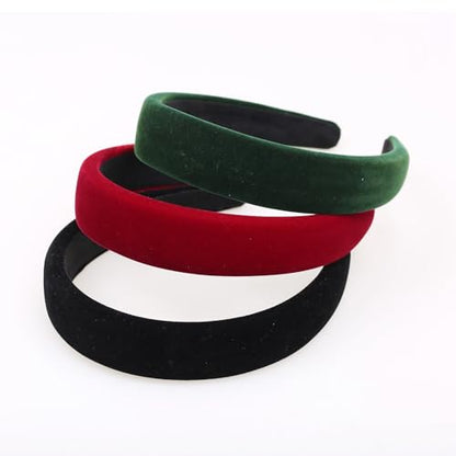Christmas Velvet Headbands for Women Head Bands Diademas Para Mujer De Moda Hairbands for Women Girls Red an Green Holiday No Slip Headband Cute Hairbands Hair Accessories - color: Pack-C