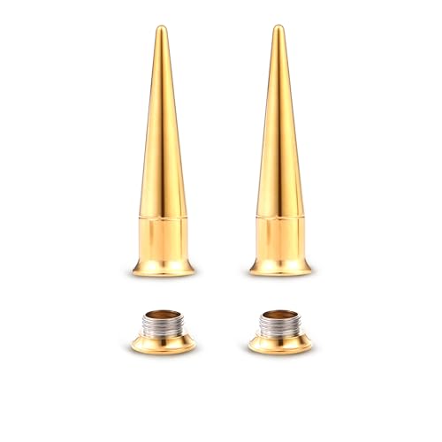 Piercing Taper Stretching 2 in 1 Ear Tunnel Gauges Stretcher Stainless Steel Internally Threaded Plugs Gauge for Ears Women Men 1G 7mm - color: Gold, size: 1G(7mm)