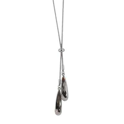 1 Piece Long Pendant Necklace for Women, Silver Tone Long Necklaces for Women Trendy, Elegant Long Necklace Accessory, Modern Silver Tone Long Necklaces for Women
