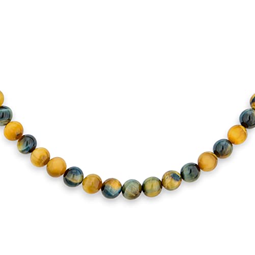 Bling Jewelry Simple Classic Hand Knotted Created Semi Precious Gemstone Round Ball 10MM Bead Strand Choker Collarbone Necklace Western Jewelry For Women Toggle Clasp 15 17 19 Inch - color: Brown Sardonyx