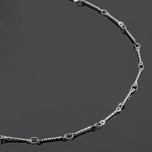 UMAOKANG 5 Meters Embossed Stick Chain Link for Jewelry Making Stainless Steel Chains for Handcraft DIY - color: Stick Silver