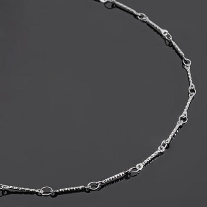 UMAOKANG 5 Meters Embossed Stick Chain Link for Jewelry Making Stainless Steel Chains for Handcraft DIY - color: Stick Silver