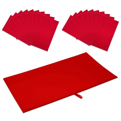 20-Pack Foam Cushion Flocked Jewelry Pads - Flat Full Size - Rings, Necklaces, Bracelets, Watches Presentation - Red by The Display Guys - color: Red, size: Insert - Flat Pad (20-Pack)