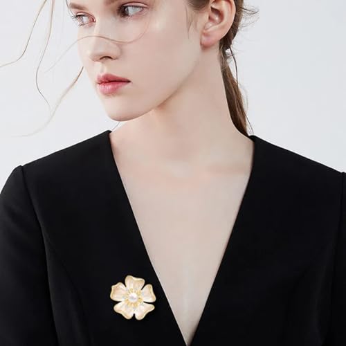 SYWDUDUCLT Fashion Elegant Brooches for Women Brooch, Suitable For Party And Daily Wear On Many Occasions - style: Camellia-S