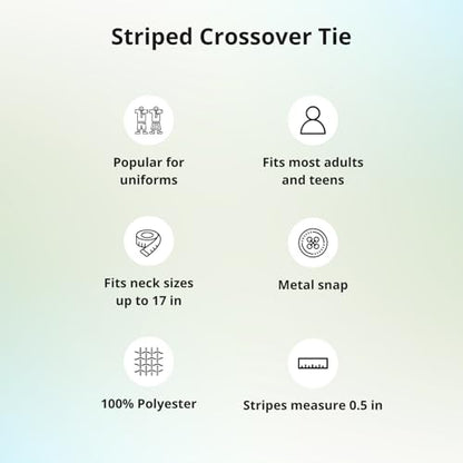 tiemart Crossover Tie - color: Dark Purple and Gold Striped