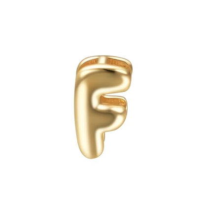 Initial Pendant Gold DIY Name Necklace Accessories Suitable for 1mm Chain - style: Letter-F