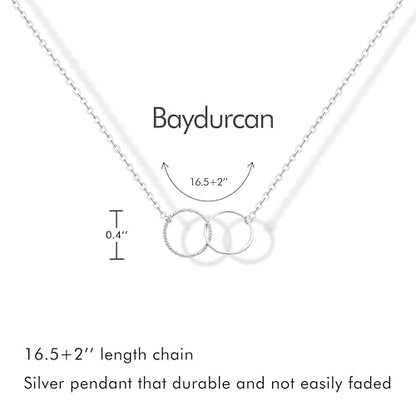 Baydurcan Dainty Silver Necklace for Women Ankh Horse Celtic Necklace Gifts | Dainty charm gifts for friends sister mother, birthday, christmas, graduation gifts. Ready to give with card & envelope. - style: Twin-Sister