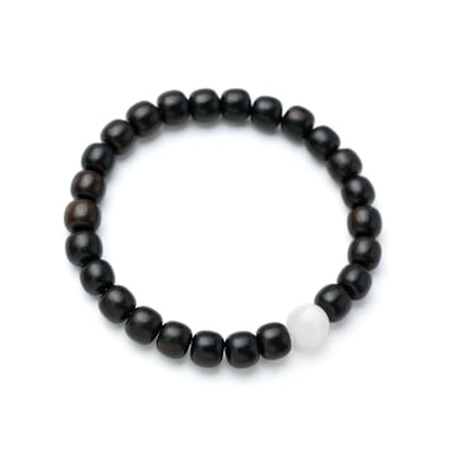 Healing Wooden Bracelet for Women Men Stretch Adjustable Black Beaded Bracelets for Women Friends Sister Spiritual Bracelets for Woman