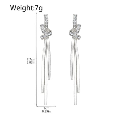 FUTIMELY Gold Long Dangle Drop Earrings for Woman,Punk Sleek Metal Chain Tassel Earrings 70s/80s Disco Outfits Accessories Jewelry - color: 6:Silver