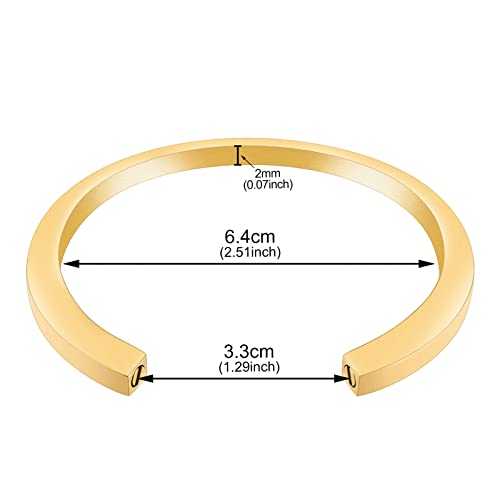 Dletay Urn Bracelet Cremation Bracelet for Ashes Memorial Ashes Bracelet Openable Cuff Bangle Bracelet - color: Your wings-Gold