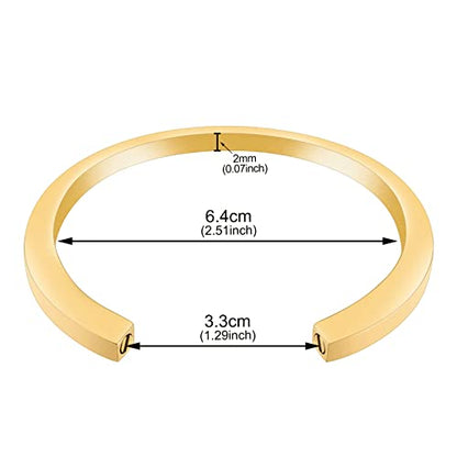 Dletay Urn Bracelet Cremation Bracelet for Ashes Memorial Ashes Bracelet Openable Cuff Bangle Bracelet - color: Your wings-Gold