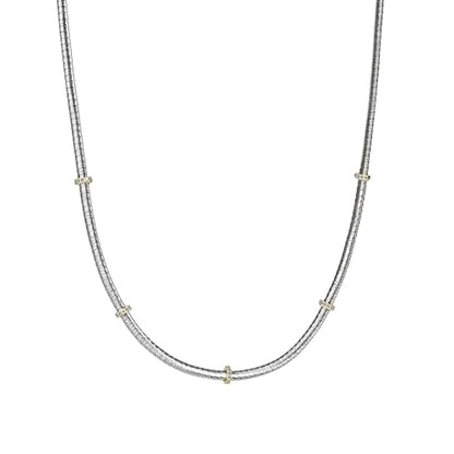 Handmade in Italy Necklace S925 Silver Twist Choker-Necklaces Minimalist Coil Craft Jewelry Mother's Day Christmas Gift for Women - color: 005-S
