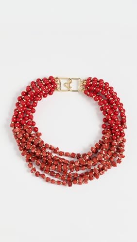 Kenneth Jay Lane Women's Dark Coral Chip Neck