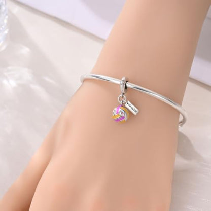 LNQOBU 925 Sterling Silver Charms for Bracelets Dangle Pendant fit Pandora Bracelets or Necklaces Jewelry Woman Gift Beads Charm (With one Spacer Beads) - style: Charms Bead 1661