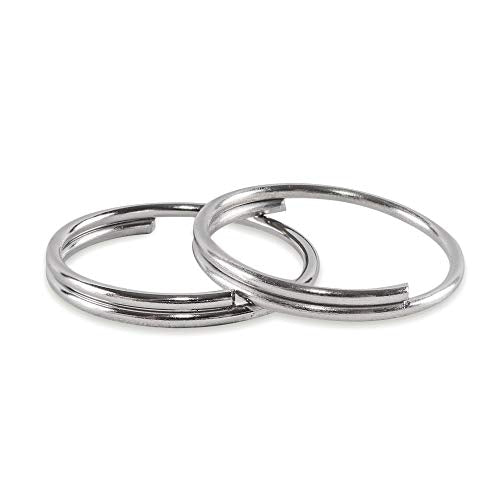 Super Z Outlet 100 Piece Mini Stainless Steel Split Rings Connectors for Arts & Crafts, Chandelier, Necklaces, Homemade Jewelry Making, DIY Keychains, Crystal Garlands, and Curtain Suncatchers (12mm)