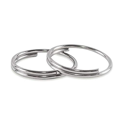 Super Z Outlet 100 Piece Mini Stainless Steel Split Rings Connectors for Arts & Crafts, Chandelier, Necklaces, Homemade Jewelry Making, DIY Keychains, Crystal Garlands, and Curtain Suncatchers (12mm)