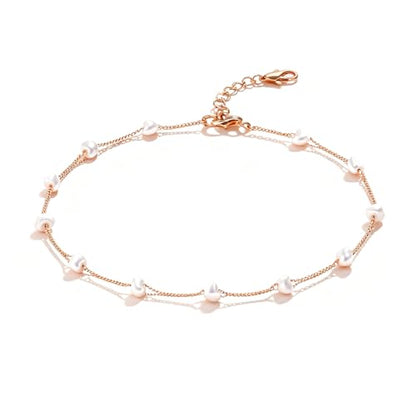 Heart-Shaped Pearl Necklace Exquisite Small 14K Gold Plated Chain Precious Jewelry Lobster Clasp Adjustable Extender - style: 14K Gold+Heart-Shaped Pearl