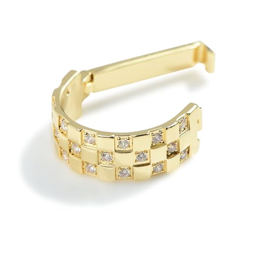 Sparkling Crystal Men's Neck Tie Ring Tie Clasp Necktie Clips Holder Tie Accessories with Box for Wedding Jewelry Gift - style: Gold Clips with Crystal Square