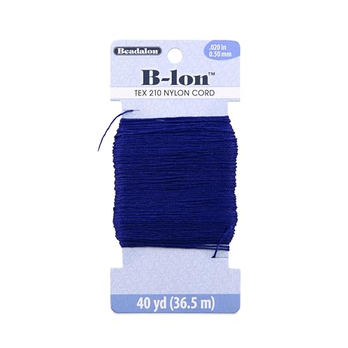 Beadalon B-LON Cord, TEX 210, 0.50 mm, Capri Blue, 40 yd - size: 40 yd, style: Capri Blue