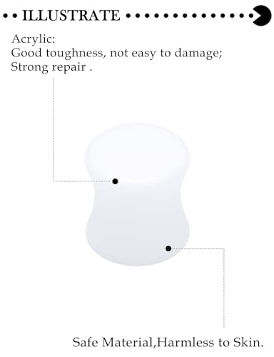 6G-30mm Solid Acrylic Gauges for Ear Double Flared Saddle Plug Tunnels Earrings Clear Black White Ear Plugs Tunnels for Women Men - color: 00G = 10mm
