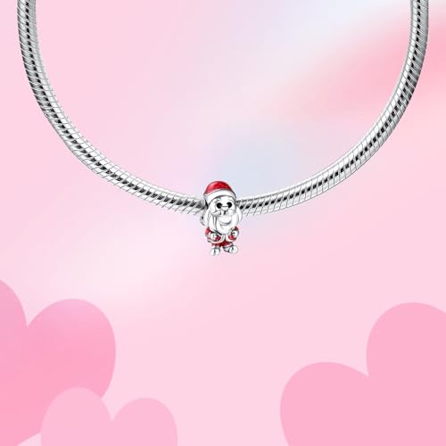 Bible Family Mom Wife Love Heart Dangle Charm 925 Sterling Silver Charms fits Bracelets and Necklace Pendant Bead Charms Jewelry Present for Women Family Friends - style: Christmas Santa Charm