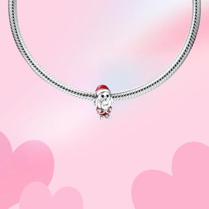 Bible Family Mom Wife Love Heart Dangle Charm 925 Sterling Silver Charms fits Bracelets and Necklace Pendant Bead Charms Jewelry Present for Women Family Friends - style: Christmas Santa Charm