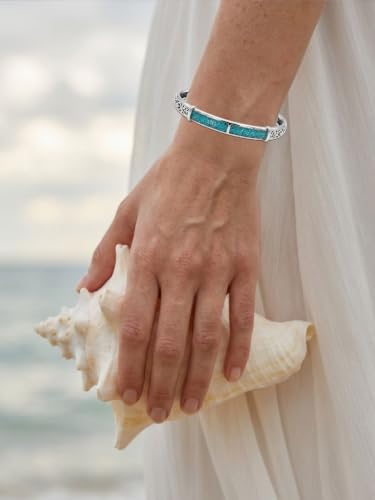 Native American Genuine Turquoise Cuff Bracelet for Women, 925 Sterling Silver Turquoise Boho Bangle, Adjustable Open Cuff Fits 6-7.5 Inches - style: Crushed Turquoise