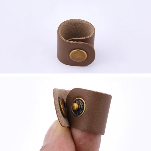 8PCS 2 Colors PU Leather Silk Buckle Ring Solid Color Leather Scarf Holder Scarf Clasp Clips