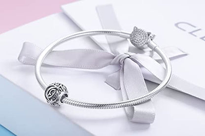 Letter Charms 925 Sterling Silver Initial A-Z Bead Charms | For Bracelets Necklaces, Hypoallergenic,Cubic Zirconia Alphabet Beads, Personalized Gifts for Women - color: Q