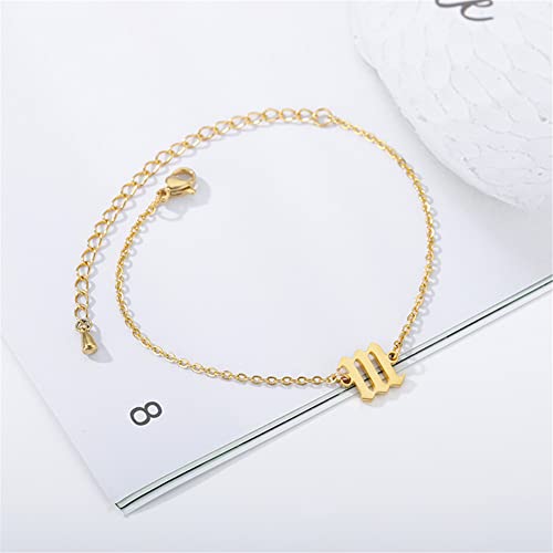 PAMTIER Angel Number Ankle Bracelet for Women Adjustable Chain | Stainless Steel, Dainty Simple Numerology Jewelry Gift - color: 5.5+2.8inch, Gold 111