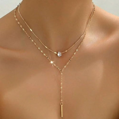 Otxas Lariat Necklace for Women Long Y Shaped Necklaces for Women Drop Necklace Y Shaped Jewelry - color: Style 2