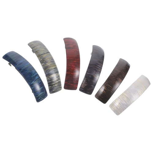 6 Pcs Acrylic Hair Clips Set for Women and Small Decorative Spring Hair Clips Snap for Half-up Ponytail Styling