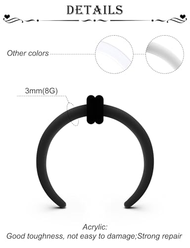 14-00G Ears Gauges Tunnels Plugs for Women Acrylic Buffalo Pincher Ear Gauge Septum Stretching Kit Nose Piercing Kit Earring Expander Stretcher Earrings Piercing Jewelry for Women Men - style: 8G Tapers