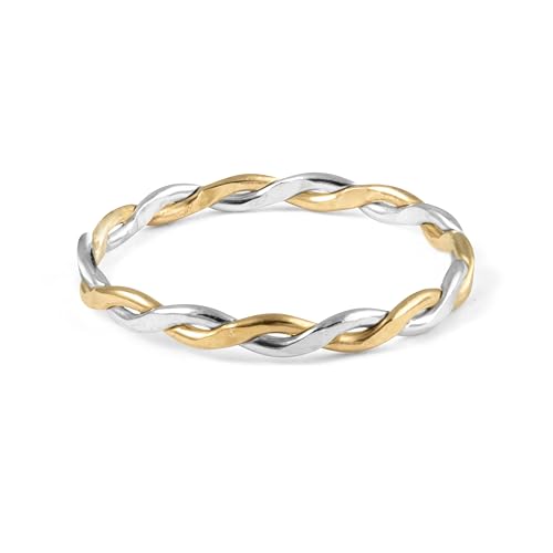 Harmony Braided Stacking Ring | Gold Statement Ring | Gold-Filled for Women | Simple and Elegant | Minimalist Jewelry | Waterproof Everyday Wear | Stacking Ring | Handmade