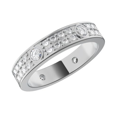 PCY 14K Gold Plated Rings,Sky Full Of Stars Gold Rings for Women,Luxury Sky Full Of Stars Rings for Women,Sky Full Of Stars Promise Eternity Gold Rings to Wear Daily - color: White Gold
