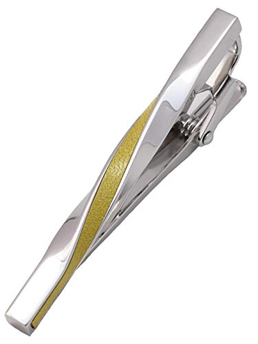[TAVARAT] Tie Clip Tie Clips for Men Genuine Leather Silver Tie Bar Tie Pin Tps-078 - style: light green