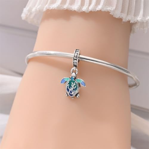 925 Sterling Silver Charms for Bracelets and Necklaces Beads Jewelry Charms for Women - color: Glow in the Dark Sea Turtle Charms