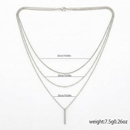 9-Piece Gold Tone Layered Chain Necklace Set for Women, Versatile Stackable Necklaces with Vertical Bar/Herringbone/Padlock Coin Charms, Trendy Boho Jewelry - style: TZY-003358
