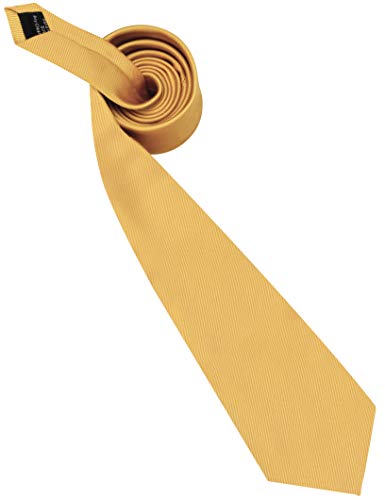 GUSLESON Classic New 3.15"（8cm） Men's Solid Color Necktie Wedding Business Tie + Gift Box - color: Goldenrod