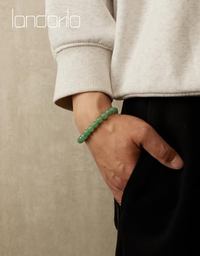 Natural Stone Beaded Bracelets for Men Women, 4mm 6mm 8mm | Healing Crystal, Protection Gemstone, Gift Packaging with Energy Card, Stretch Jewelry, Replacement Beads Included, 18 Stone - color: Green Aventurine(Wealth & Success), size: 8mm